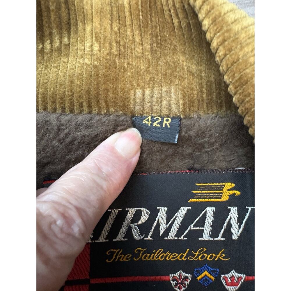 Airman Corduroy Norfolk Coat Brown Lined Belted Sz 42R - Picture 4 of 12